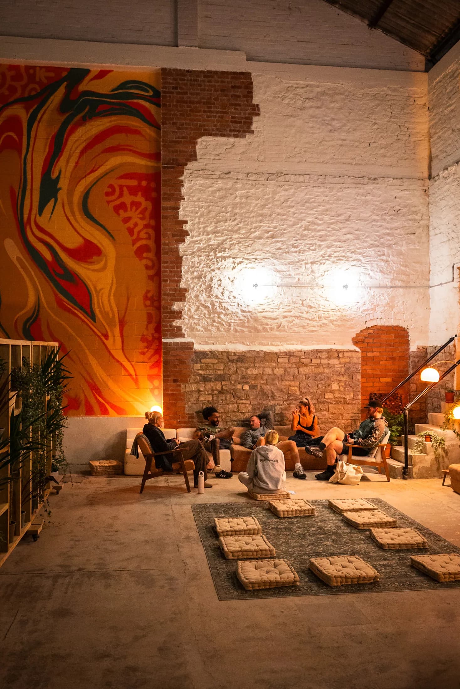 Guests relaxing together in the HOTBOX lounge
